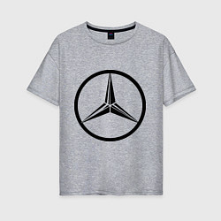 Футболка оверсайз женская Mercedes-Benz logo, цвет: меланж