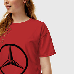 Футболка оверсайз женская Mercedes-Benz logo, цвет: красный — фото 2