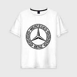 Футболка оверсайз женская Mercedes-Benz, цвет: белый