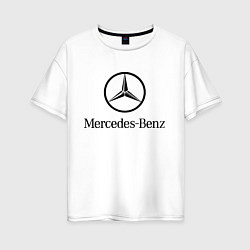 Футболка оверсайз женская Logo Mercedes-Benz, цвет: белый