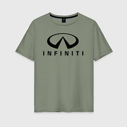 Женская футболка оверсайз Infiniti logo