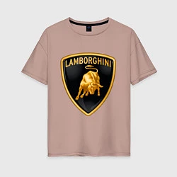 Женская футболка оверсайз Lamborghini logo