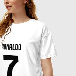 Футболка оверсайз женская RONALDO 7, цвет: белый — фото 2