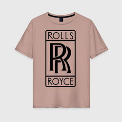 Женская футболка оверсайз Rolls-Royce logo