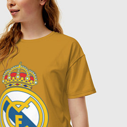 Футболка оверсайз женская Real Madrid FC, цвет: горчичный — фото 2