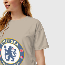 Футболка оверсайз женская Chelsea FC, цвет: миндальный — фото 2