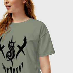 Футболка оверсайз женская Slipknot Demon, цвет: авокадо — фото 2