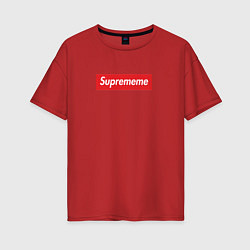 Футболка оверсайз женская Suprememe, цвет: красный