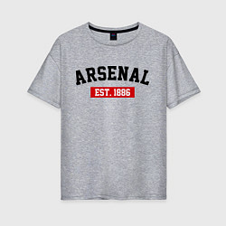 Женская футболка оверсайз FC Arsenal Est. 1886