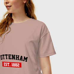 Футболка оверсайз женская FC Tottenham Est. 1882, цвет: пыльно-розовый — фото 2