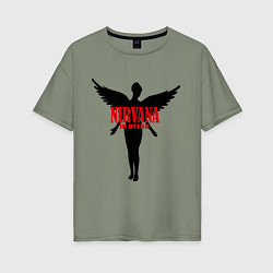 Футболка оверсайз женская Nirvana: In Utero, цвет: авокадо