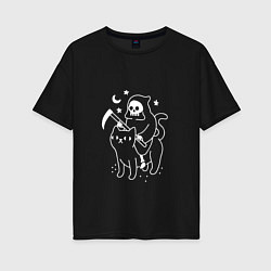 Женская футболка оверсайз Cat Got Your Soul