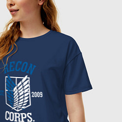 Футболка оверсайз женская Recon Corps est 2009, цвет: тёмно-синий — фото 2