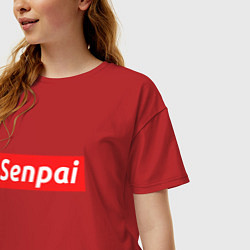 Футболка оверсайз женская Senpai Supreme, цвет: красный — фото 2