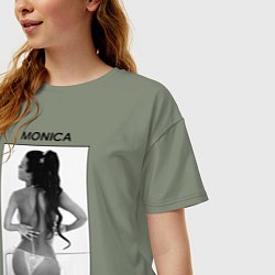 Футболка оверсайз женская Monica Bellucci: Donna Famosa, цвет: авокадо — фото 2