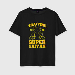 Женская футболка оверсайз Super Saiyan Training
