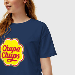 Футболка оверсайз женская Chupa-Chups, цвет: тёмно-синий — фото 2