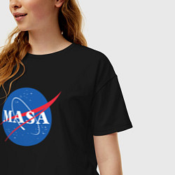 Футболка оверсайз женская NASA: Masa, цвет: черный — фото 2