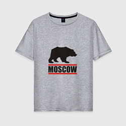 Женская футболка оверсайз Moscow Bear
