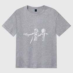 Футболка оверсайз женская Daft Punk, цвет: меланж