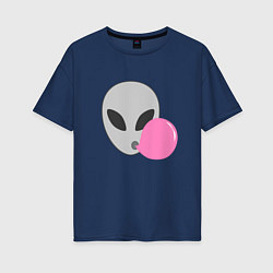 Женская футболка оверсайз Инопланетная жвачка