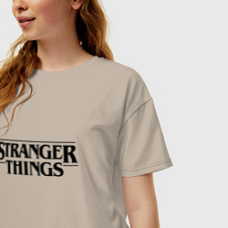 Футболка оверсайз женская Stranger Things, цвет: миндальный — фото 2