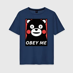Женская футболка оверсайз Kumamon: Obey Me
