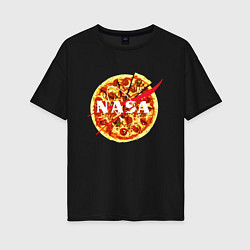 Женская футболка оверсайз NASA: Pizza