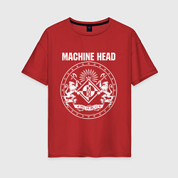 Футболка оверсайз женская Machine Head MCMXCII, цвет: красный