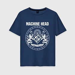 Футболка оверсайз женская Machine Head MCMXCII, цвет: тёмно-синий
