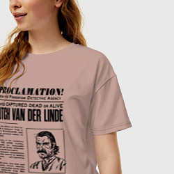 Футболка оверсайз женская RDR II: Proclamation, цвет: пыльно-розовый — фото 2