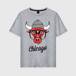 Женская футболка оверсайз Chicago SWAG