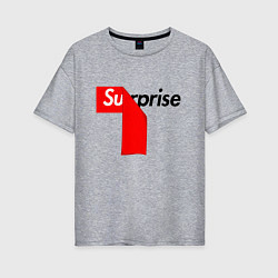 Женская футболка оверсайз Supreme Surprise