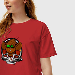 Футболка оверсайз женская Biker Mice from Mars Throttle, цвет: красный — фото 2