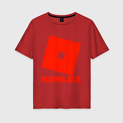 Футболка оверсайз женская Roblox Logo, цвет: красный