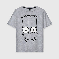 Женская футболка оверсайз Bart Face