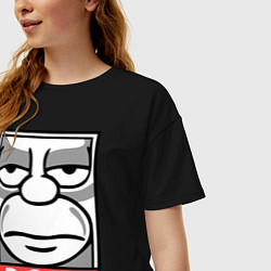 Футболка оверсайз женская Homer dope, цвет: черный — фото 2