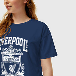 Футболка оверсайз женская Liverpool: Est 1892, цвет: тёмно-синий — фото 2
