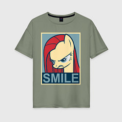 Женская футболка оверсайз MLP: Smile