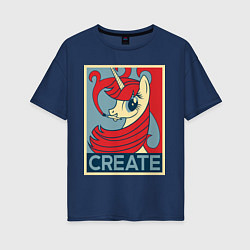 Женская футболка оверсайз MLP: Create