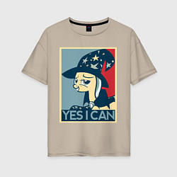 Женская футболка оверсайз MLP: Yes I Can