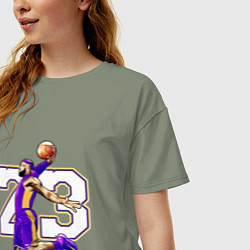 Футболка оверсайз женская Леброн Джеймс, цвет: авокадо — фото 2