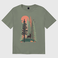 Футболка оверсайз женская Forest Adventure, цвет: авокадо