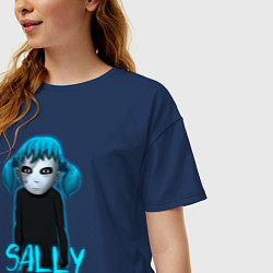 Футболка оверсайз женская Sally Face, цвет: тёмно-синий — фото 2