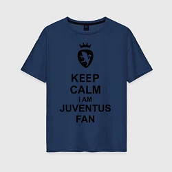 Женская футболка оверсайз Keep Calm & Juventus fan