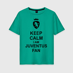 Женская футболка оверсайз Keep Calm & Juventus fan