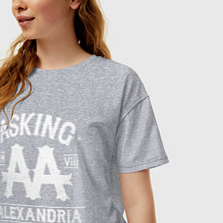Футболка оверсайз женская Asking Alexandria: England, цвет: меланж — фото 2