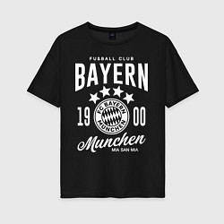 Футболка оверсайз женская Bayern Munchen 1900, цвет: черный