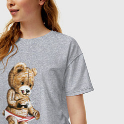 Футболка оверсайз женская Nasty Bear, цвет: меланж — фото 2