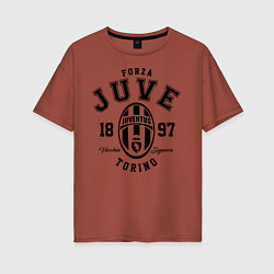 Футболка оверсайз женская Forza Juve 1897: Torino, цвет: кирпичный